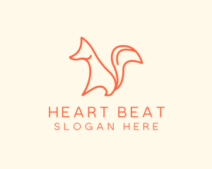 Wild Orange Fox logo design