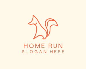 Wild Orange Fox logo design