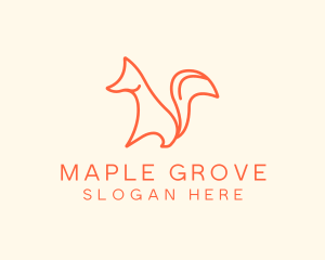 Wild Orange Fox logo design