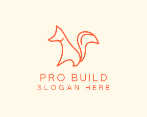 Wild Orange Fox logo design