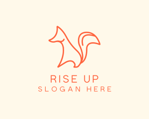 Wild Orange Fox logo design