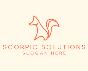 Wild Orange Fox logo design