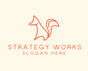 Wild Orange Fox logo design