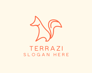 Wild Orange Fox logo design