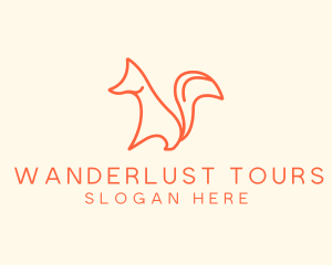 Wild Orange Fox logo design