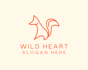 Wild Orange Fox logo design