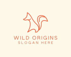 Wild Orange Fox logo design