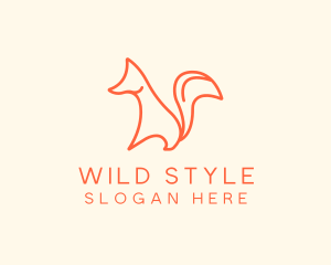 Wild Orange Fox logo design