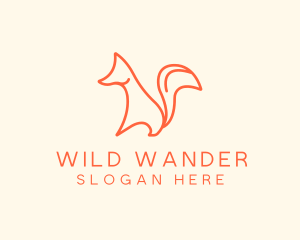 Wild Orange Fox logo design