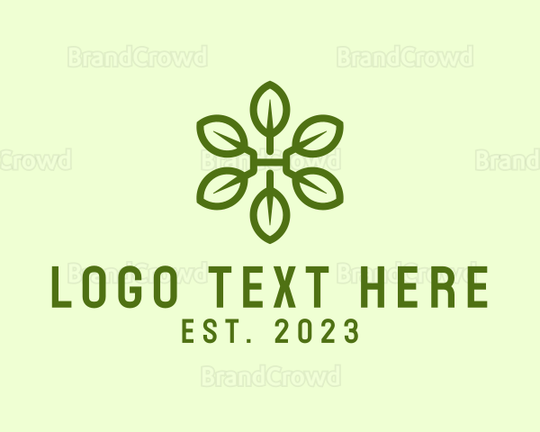 Green Plant Letter H Logo