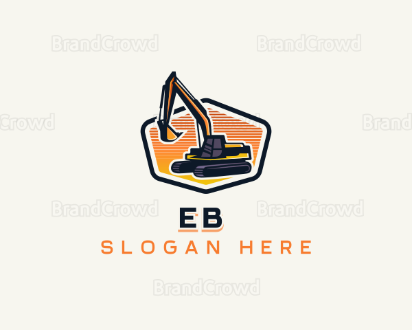 Digging Backhoe Excavator Logo