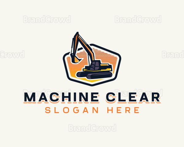 Digging Backhoe Excavator Logo