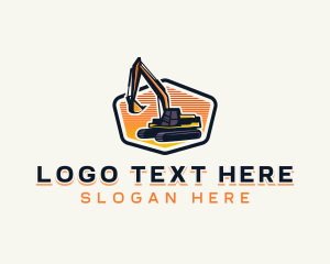 Digger - Digging Backhoe Excavator logo design