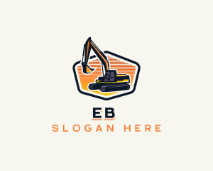 Digging Backhoe Excavator Logo