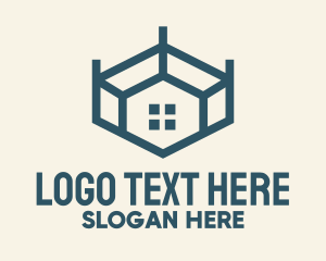 Residence - Blue Geometric Room logo design