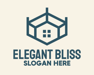 Blue Geometric Room Logo