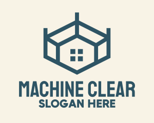 Clean - Blue Geometric Room logo design