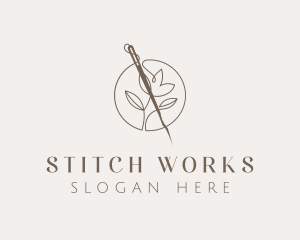 Alterations - Sewing Needle Flower logo design