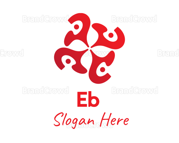 Red Flower People Logo