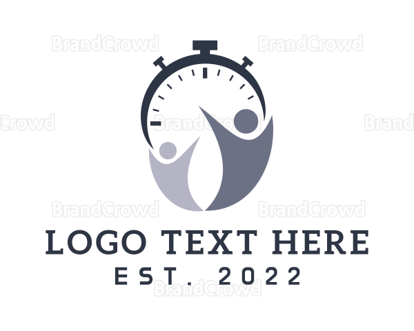 Human Clock Timer Logo