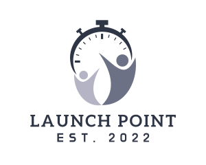Start - Human Clock Timer logo design