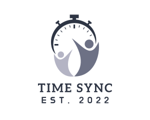 Timer - Human Clock Timer logo design