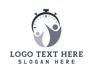 Human Clock Timer Logo