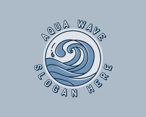 Wave Island Coast logo design