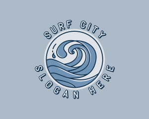 Wave Island Coast logo design