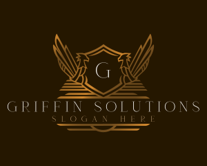 Griffin - Luxury Griffin Shield logo design