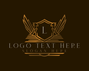 Kingdom - Luxury Griffin Shield logo design