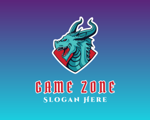 Dragon Game Creature logo design