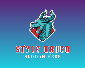 Dragon - Dragon Game Creature logo design