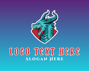 Dragon Game Creature logo design