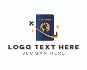 Air Transportation - Air Travel Passport logo design