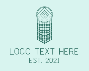 Teal - Macrame Wall Hanging logo design