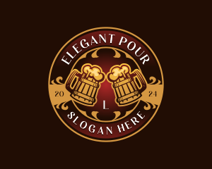 Elegant Beer Brewery logo design