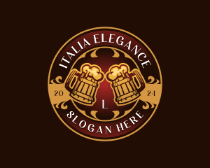 Elegant Beer Brewery logo design