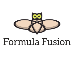 Formula - Owl Atom Wings logo design