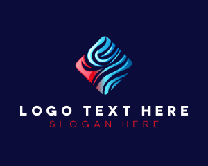 Logistics - Abstract Wave Diamond logo design