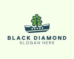 Tree Transport Ship logo design