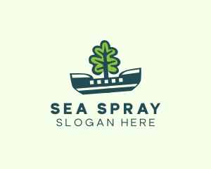 Tree Transport Ship logo design