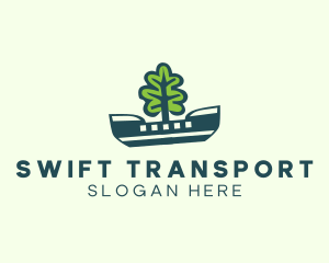 Tree Transport Ship logo design