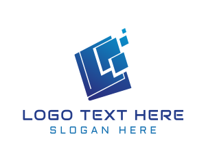 Teacher - Digital Book Technology logo design