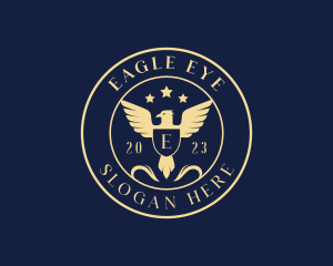 Eagle Wings Shield logo design