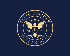 Officer - Eagle Wings Shield logo design