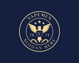 Eagle Wings Shield logo design