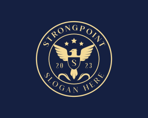 Eagle Wings Shield logo design