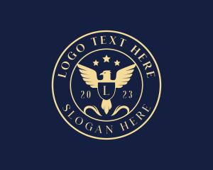 Wings - Eagle Wings Shield logo design
