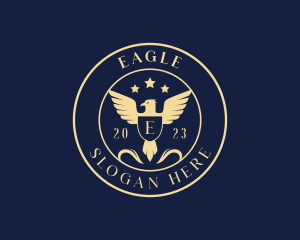 Eagle Wings Shield logo design